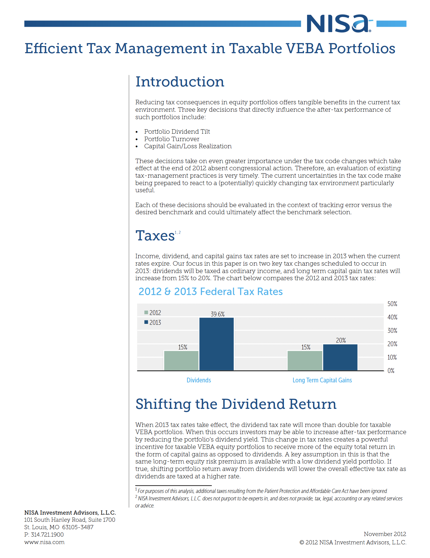 NISA Efficient Tax Management in Taxable VEBA Portfolios