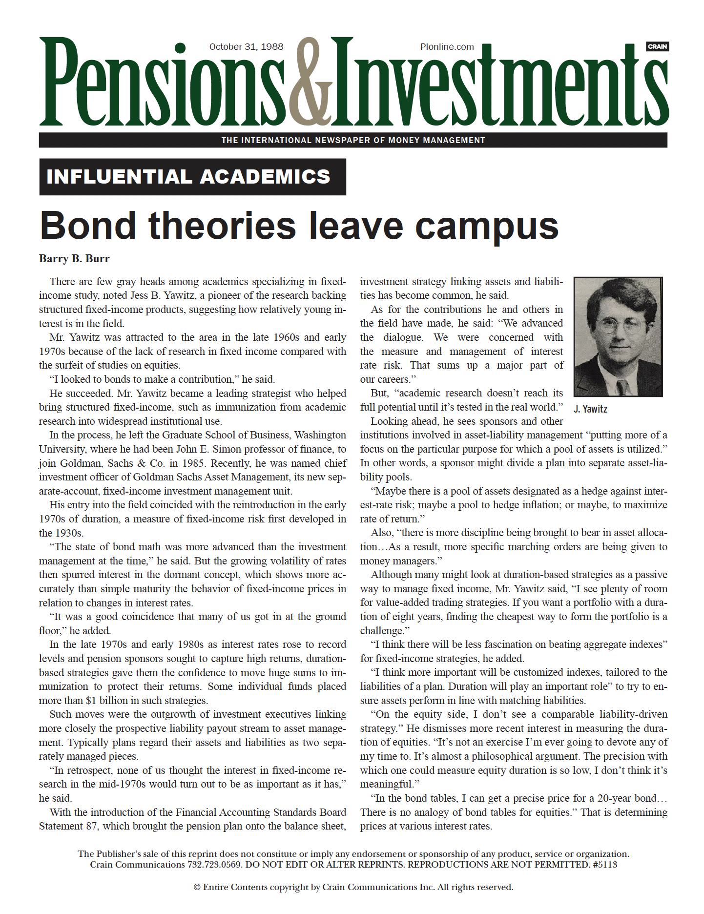 PI Bond Theories Leave Campus