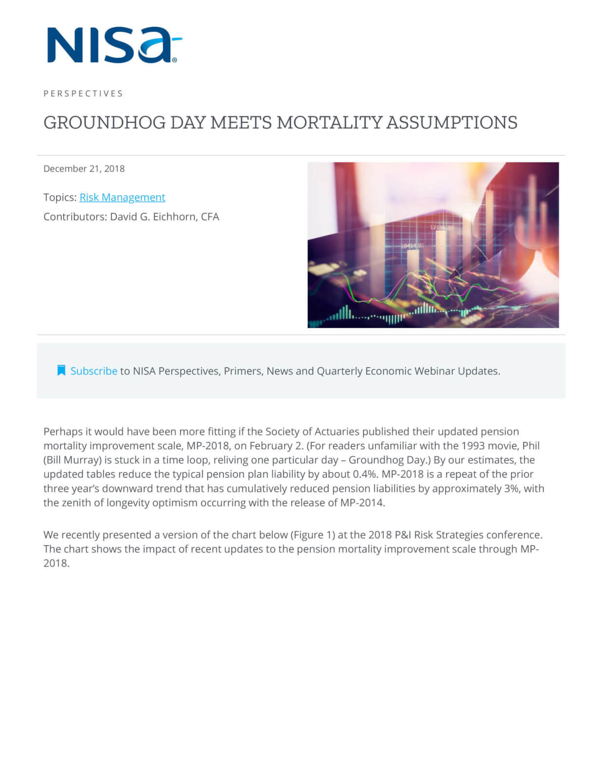 Groundhog Day Meets Mortality Assumptions NISA Investment Advisors, LLC