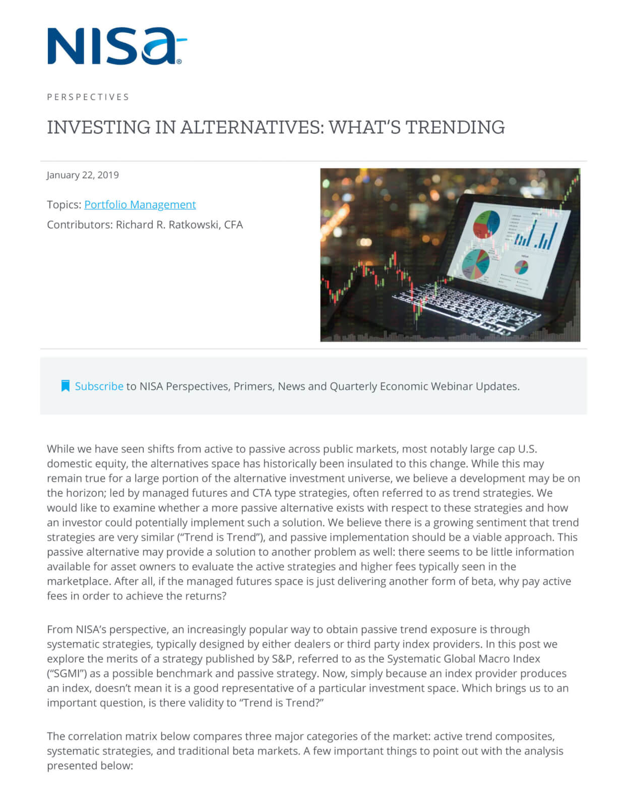 Investing in Alternatives: What's Trending | NISA