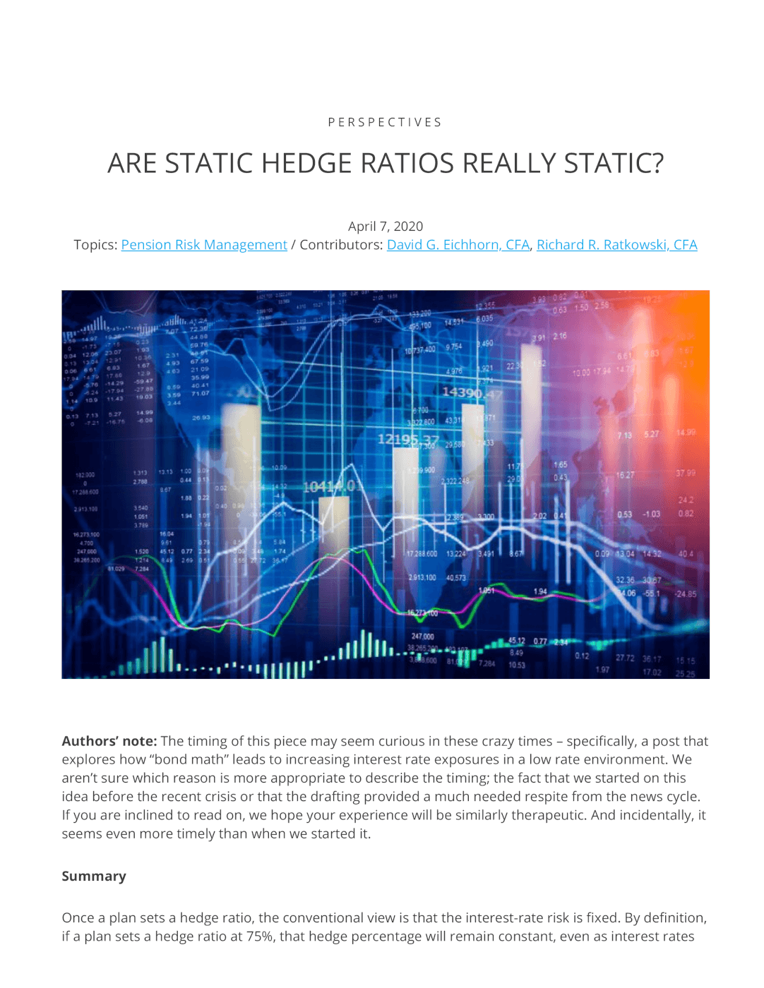 Are Static Hedge Ratios Really Static