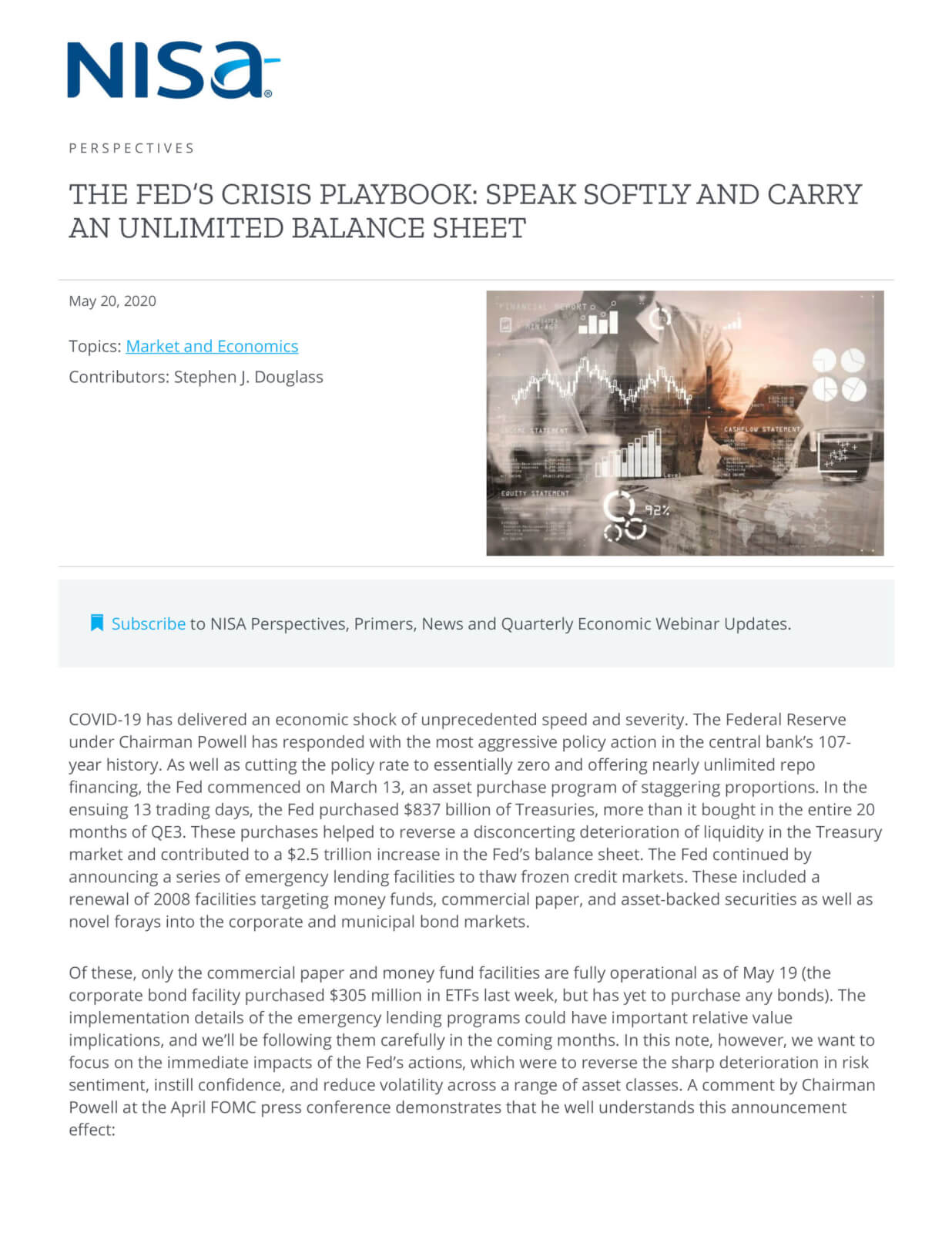 The Fed's Crisis Playbook | NISA Investment Advisors, LLC.