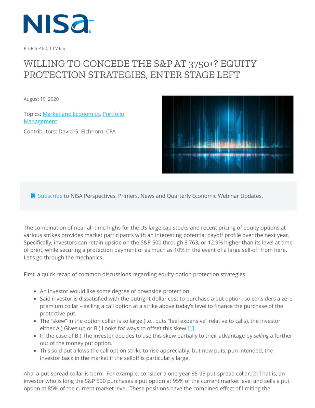 Willing to Concede the S&P at +? | NISA