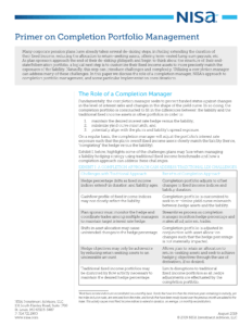 NISA — Primer on Completion Portfolio Management thumbnail