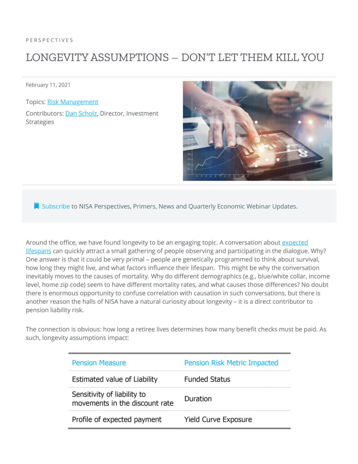 Longevity Assumptions Don't Let Them Kill You