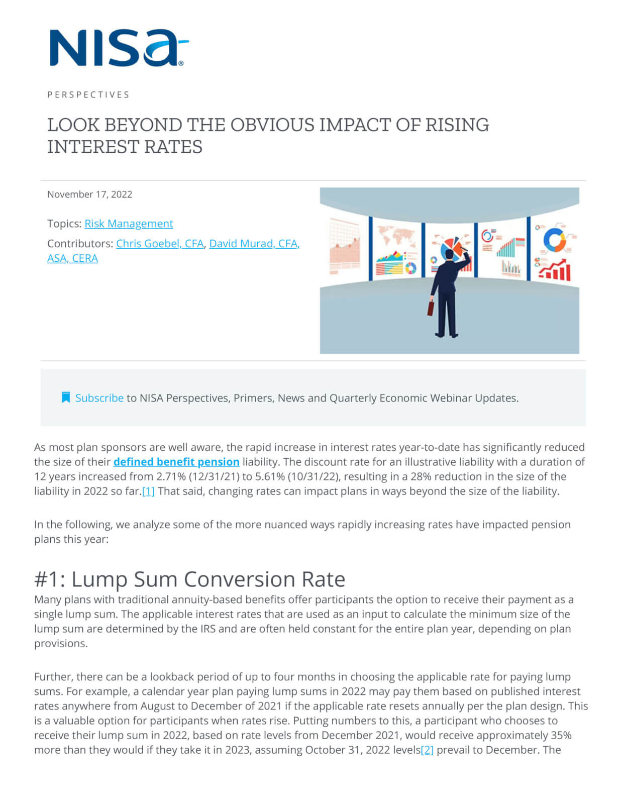 Look Beyond the Obvious Impact of Rising Interest Rates NISA Investment Advisors LLC