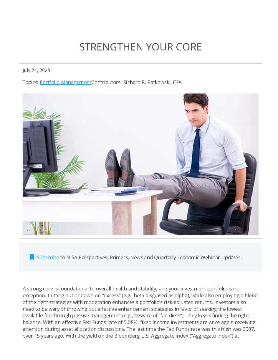 Pages from Strengthen Your Core NISA Investment Advisors, LLC