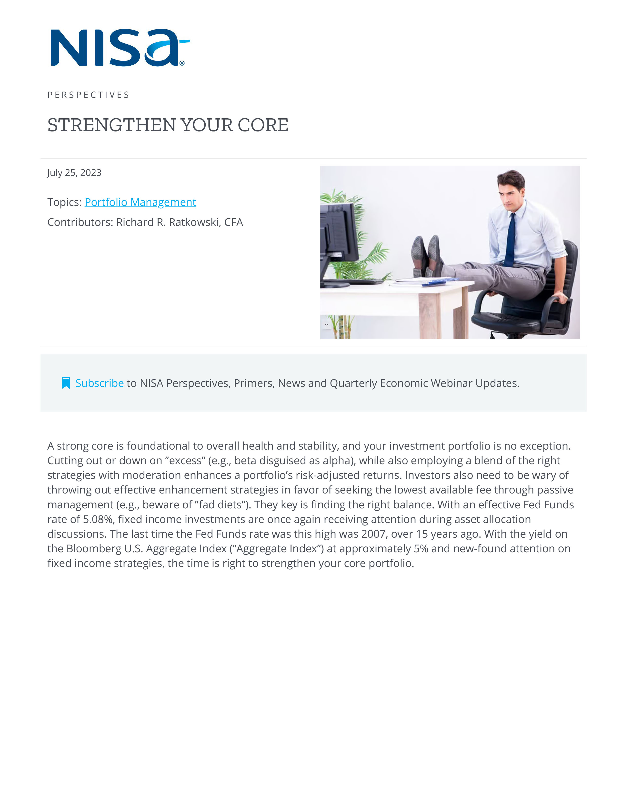 Pages from Strengthen Your Core NISA Investment Advisors, LLC