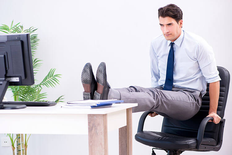 Businessman,Doing,Sports,In,Office,During,Break