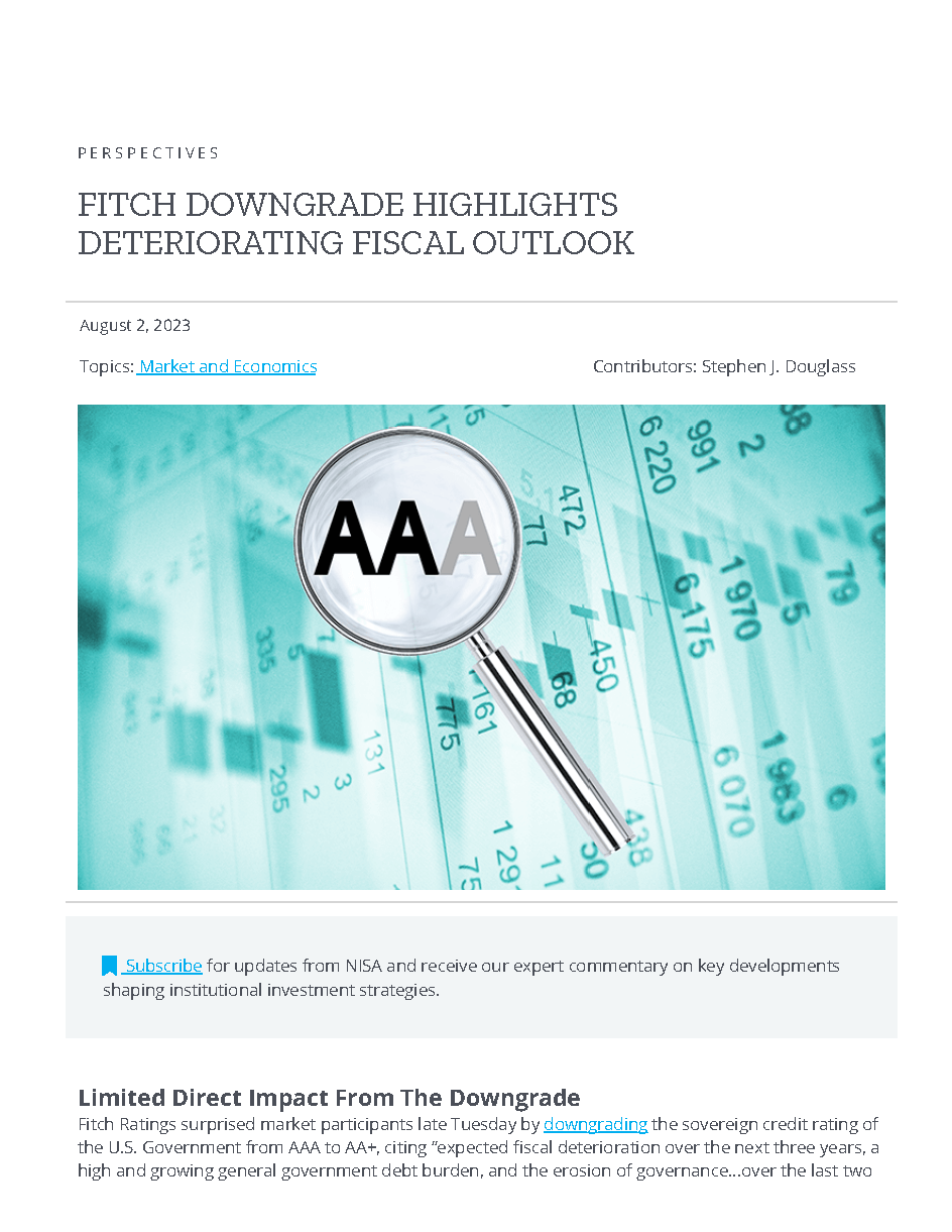 Pages from Fitch Downgrade Highlights Deteriorating Fiscal Outlook NISA Investment Advisors LLC