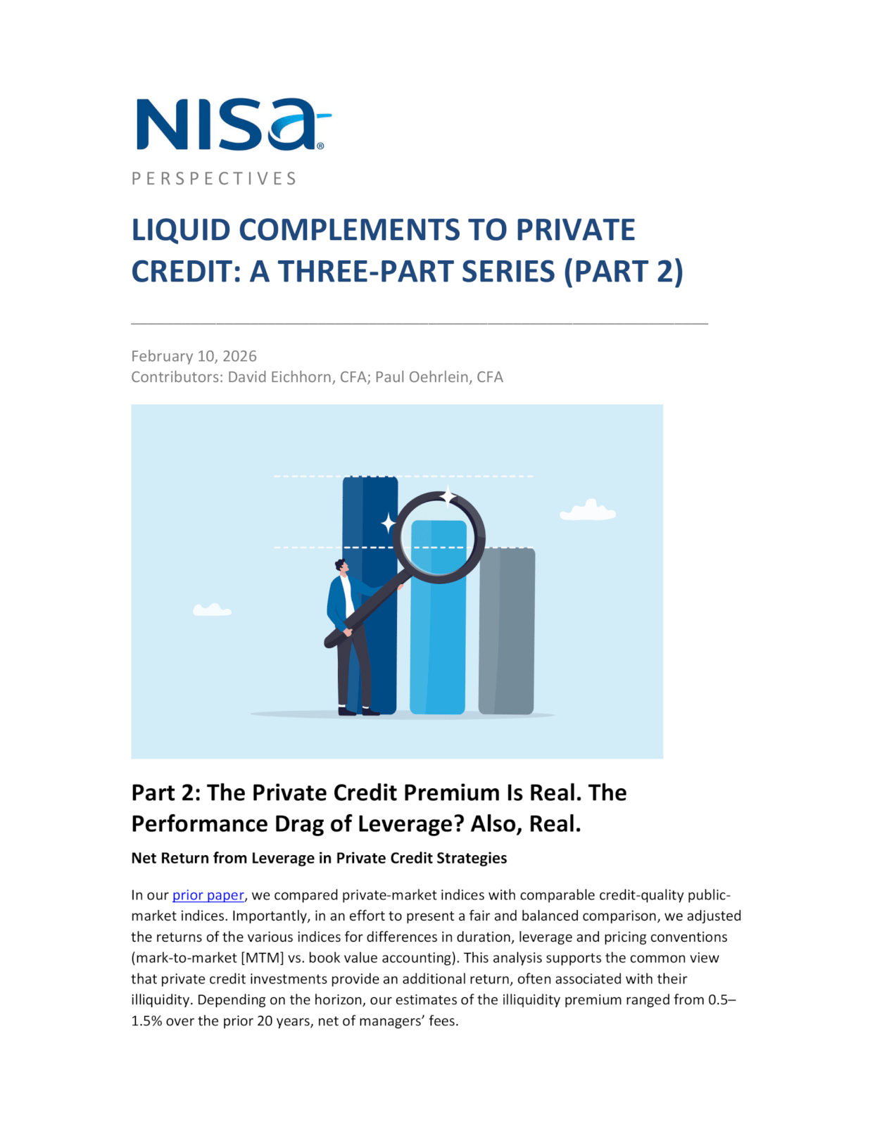 NISA Perspectives Liquid Complements to Private Credit Part